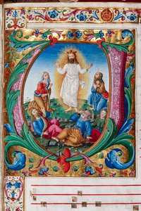 Piccolomini Library: choir book, cod. 29.13, ff. 30r with 