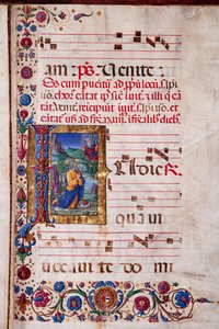 Piccolomini Library: choir book, cod. 7.G, ff. 40v with “Vision of Jeremias” by Unbekannter Künstler
