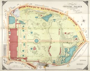 Plan of the Crystal Palace and grounds, Sydenham by Unbekannt