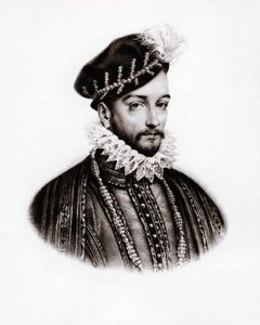 Portrait of Charles IX King of France, engraving