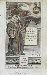 Portrait of Erasmus included in the front page of 