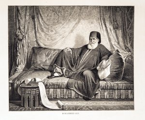 Portrait of Mehemet Ali (1769-1849) Vice King of Egypt - Illustration from the Atlas of Egypt