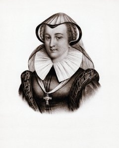 Portrait of the Queen of France Marie Stuart, 19th Century Engraving by Unbekannter Künstler
