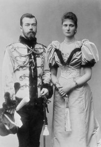 Portrait photograph of Tsar Nicholas II and Princess Alix of Hesse
