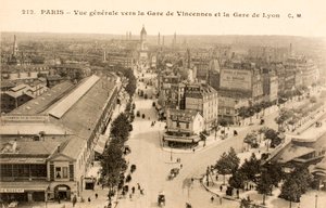 Postcard/Gare de Vincennes/Gare de Lyon/Paris/Seine/Ile de France/France