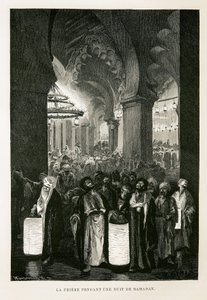 Prayer During a Night in Ramadan - Illustration from the Atlas of Egypt