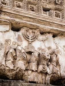 Procession panel on the Arch of Titus, Roman Forum, Rome, Italy by Unbekannt