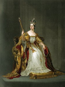 Queen Victoria of England in her coronation robes in 1837
