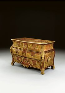 Regence Boulle marquetry commode en tombeau, 18th - 19th century by Unbekannt