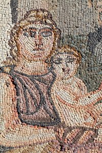 Representation of the newly born Achilles with his nurse, Anatrophe (detail) by Unbekannt