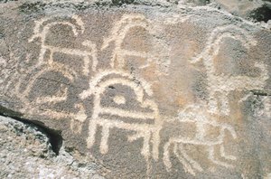 Rock Carvings in Hunza Valley, Near Karimabad Archaeological Area, Pakistan