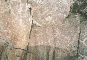 Rock Carvings in Hunza Valley, Pakistan