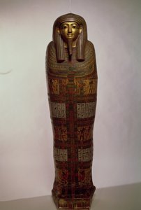 Sarcophagus of Nehemes Mentou, Priest of Amon, Egyptian