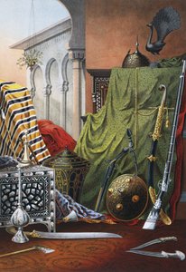 Selection of weapons and fabrics from Tunisia