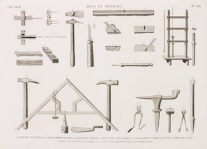 Series of Illustrations of Tools by Unbekannt