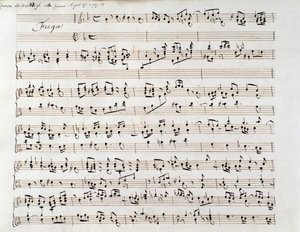 Sheet music page for Handel