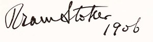 Signature of Bram Stoker