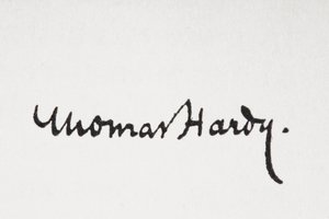 Signature of author Thomas Hardy, from King Albert