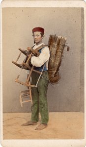 Small Trades: Portrait of a Young Chair Refiller, Venice - 19th Century by Unbekannt