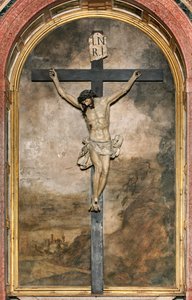 South Transept, Altar of the Crucifix, Wooden Crucifix by Giacomo Bertesi 1687