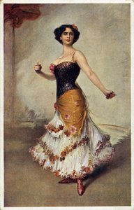 Spanish Dancer with Castanets by Unbekannt