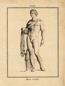 Statue of the Roman Emperor Marcus Aurelius, with orb and scepter by Unbekannt