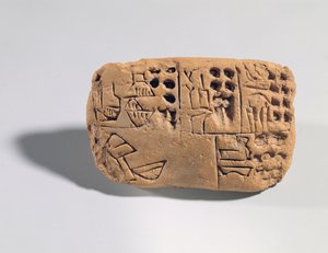 Tablet with Pictographic Inscription, Protoliterate Period, c.3300 BC