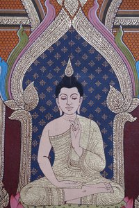 The Life of the Buddha, Wall Fresco, Wat Maniratanaram Monastery, Phnom Penh, 2022 by Unbekannter Künstler