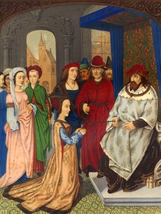 The Queen of Sheba Before King Solomon after a 15th Century Illustration