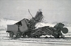 The aftermath of a major train accident