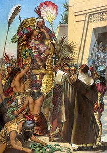 The Missionary Father Vicente de Valverde Addressed King Inca Atahualpa in 1532