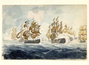 The Naval Manoeuvre of Alexander Hood, Viscount Bridport, off the Coast of Lorient, During the Battle of Île de Groix