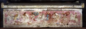 The sarcophagus of the Amazons, decorated with scenes of fighting between Greeks and Amazons, from Tarquinia, 4th century BC by Unbekannt