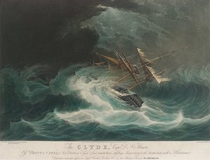 The ship Clyde, off Point Natal, caught in the storm on November 1 by Unbekannter Künstler