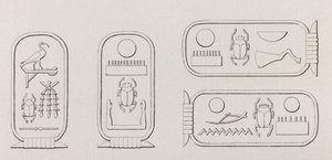 Thebes: Hieroglyphics, close up by Unbekannt