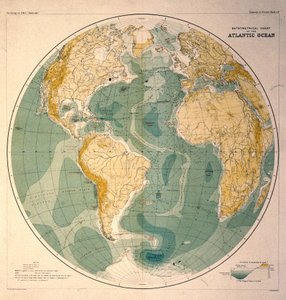 Three charts of sediment distribution, from Reports of the Challenger cruise by Unbekannt
