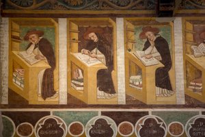 Tommaso Barisini, also called Tommaso da Modena, sec. XIII, fresco, St. Nicolò Church, Nave, Treviso, Italy