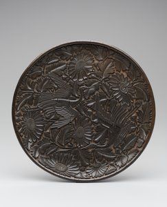 Tray with Cranes and Chrysanthemums by Unbekannt