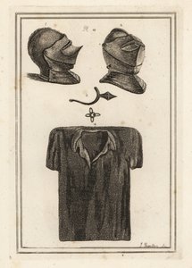Two Views of a Singular Helmet in the Tower of London by Unbekannt