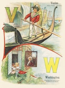 V W: Venice, Washington - ABC of the Two Worlds. Emile Guerin, publisher, Paris, circa 1900 by Unbekannt