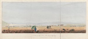 View of Cape Town, Table Bay and the Tygerberg Hills. Lithography by J.W. Burchell by Unbekannter Künstler