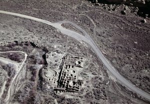 View of an Ancient Settlement of Anasazi, Chaco Ruins Culture National Park, Chaco Canyon, New Mexico, United States of America