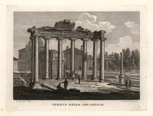 View of the Temple of Concord, Rome by Unbekannt