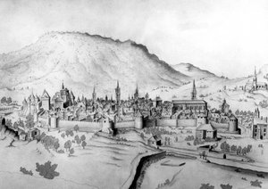 View of the town of Chambery in Savoy