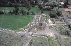 View of the Village Built on Traditional Inca Foundations