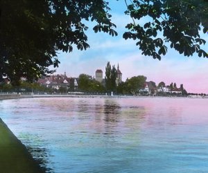 View to the city of Arbon from Lake Constance