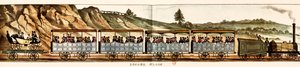 Wagons for passengers in second class, Liverpool-Manchester Railway by Unbekannter Künstler