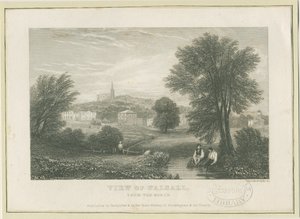 Walsall Town - North View (engraving, 19th century) by Unbekannt
