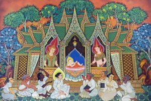 Wat Ananda Metyarama Thai Buddhist Temple. Birth of Siddhartha Gautama (Commonly Known as Buddha), 2016, Singapore