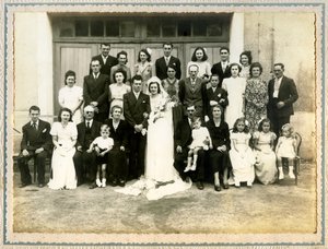Wedding photography, in Lure, France, between 1940 and 1950